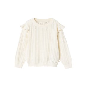 Lil' Atelier Bluse LS Strik Nina Coconut Milk