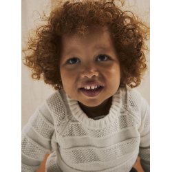 Lil' Atelier Bluse LS Strik Larson Coconut Milk