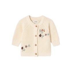 Lil' Atelier Cardigan Strik Baby LS Emlen Emb Birch