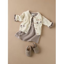 Lil' Atelier Cardigan Strik Baby LS Emlen Emb Birch