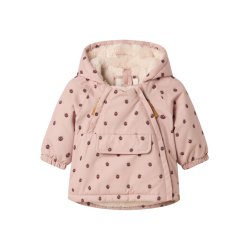 Lil' Atelier Vinterjakke Baby Snow05 Mariehne AOP Misty Rose