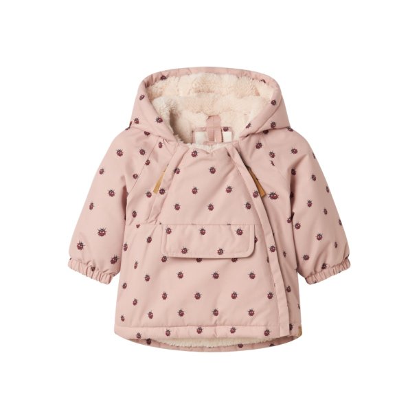 Lil' Atelier Vinterjakke Baby Snow05 Mariehne AOP Misty Rose