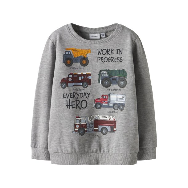 Name It Sweatshirt LS Mini Orson Tonka Grey Melange