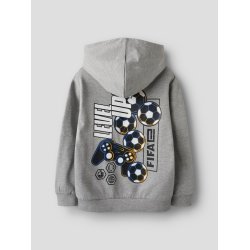 Name It Httetrje Hoodie Kids LS Niles Fifa-E Grey Melange