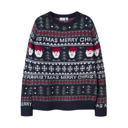 Name It Strik Bluse Kids LS Rastokka Dark Sapphire