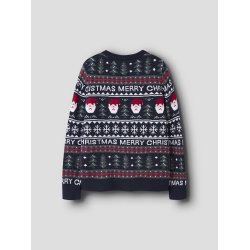 Name It Strik Bluse Kids LS Rastokka Dark Sapphire