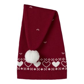 Name It Nissehue Strik Rismas Hjerter Jester Red