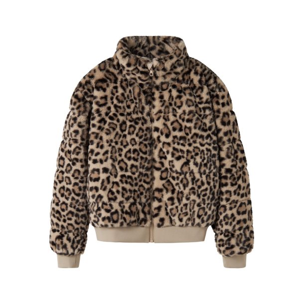 Name It Pelsjakke Kids Mila Faux Fur Humus