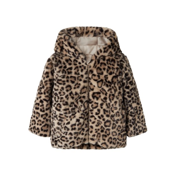 Name It Pelsjakke Mini Mila Faux Fur Humus