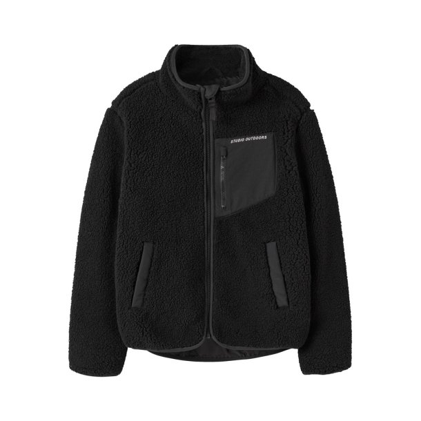 Name It Fleece Jakke Kids Mattia Sherpa Black