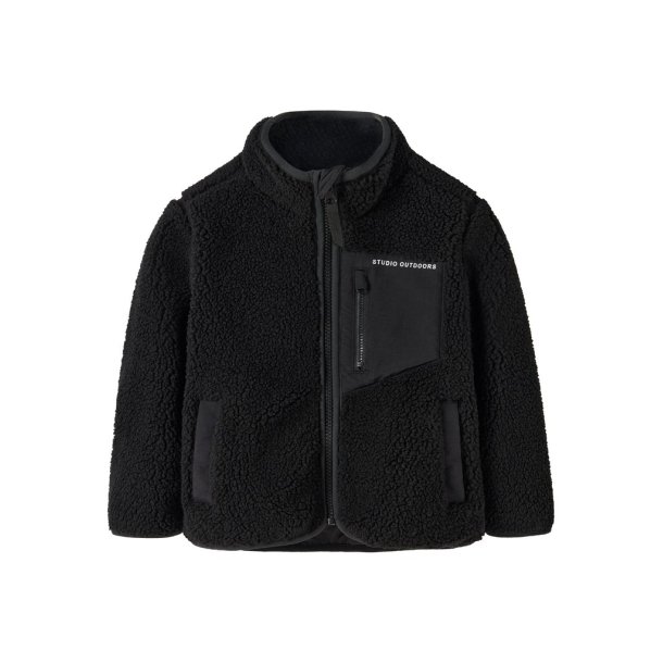 Name It Fleece Jakke Mini Mattia Sherpa PB1 Black