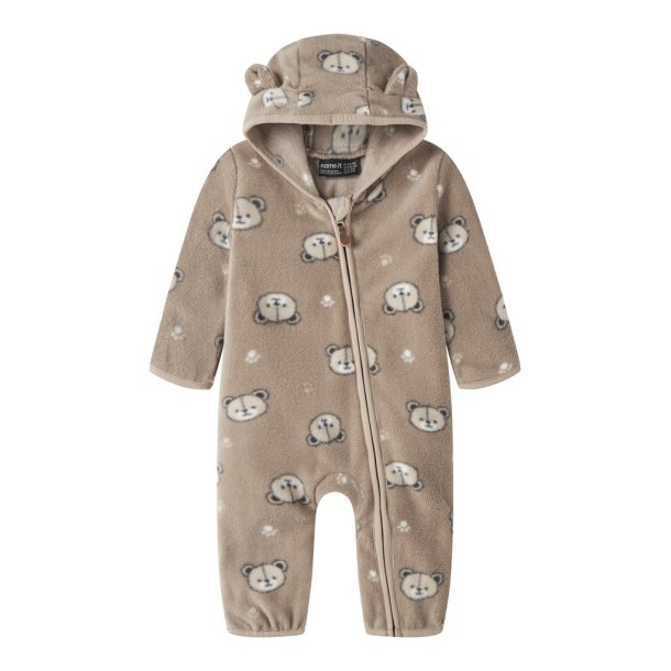 Name It Heldragt Baby Fleece Meeko AOP Silver Mink