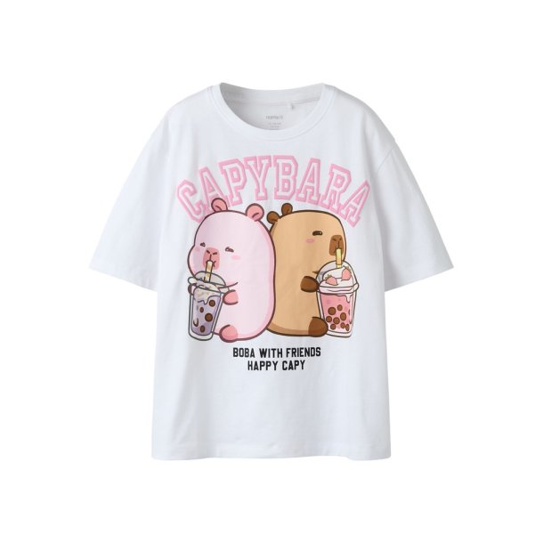 Name It T-shirt Kids SS Jyssa Capybara Bright White