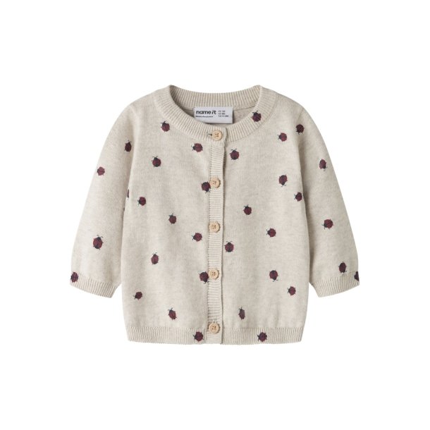 Name It Cardigan Baby LS Strik Kikki Peyote Melange