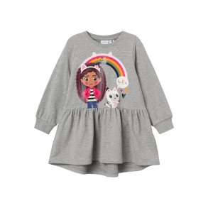 Name It Kjole LS Amma Gabby Grey Melange