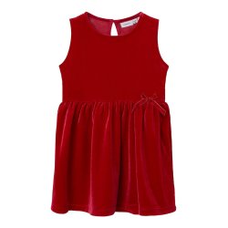 Name It Kjole SL Revel Velour Jester Red