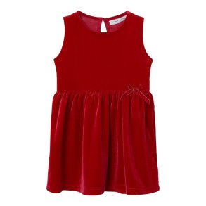 Name It Kjole SL Revel Velour Jester Red