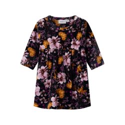 Name It Kjole LS Restanne Velour India Ink