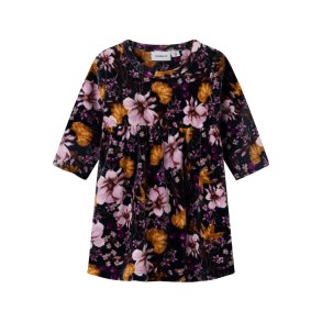 Name It Kjole LS Restanne Velour India Ink