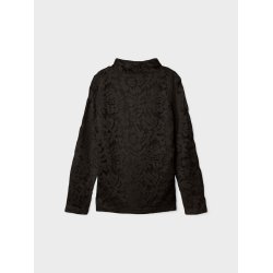 Name It Bluse LS Rydia Mock Neck Black