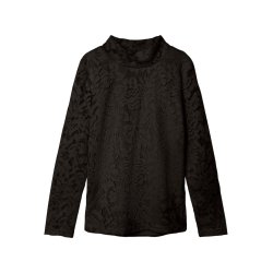 Name It Bluse LS Rydia Mock Neck Black