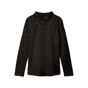 Name It Bluse LS Rydia Mock Neck Black