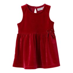 Name It Kjole SL Revel Velour Jester Red