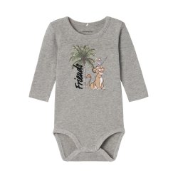 Name It Body LS Jebbi Lvernes Konge Grey Melange