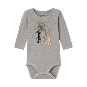 Name It Body LS Jebbi Lvernes Konge Grey Melange
