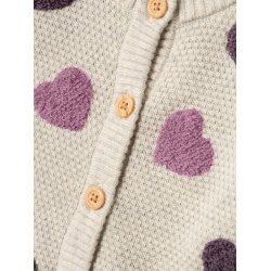 Name It Cardigan LS Baby Strik Heart Peyote Melange