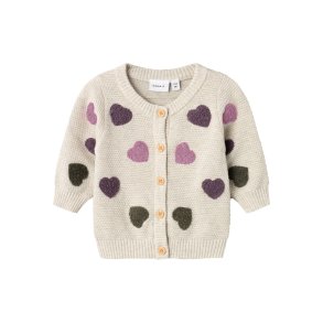 Name It Cardigan LS Baby Strik Heart Peyote Melange