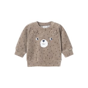 Name It Sweatshirt LS Nalwin Velour Weathered Teak