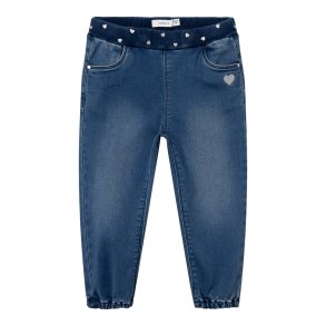 Name It Jeans Bella Round Fleece Dark Blue Denim