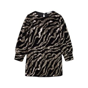 Name It Kjole Kids LS Animal High Cuff Black Zebra