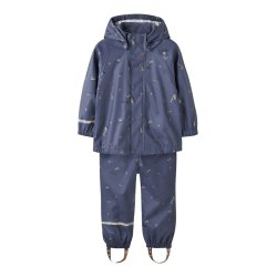 Name It Regnst Mini Dry10 Rain Set AOP Vintage Indigo