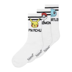 Name It Tennissokker Kids 3-pak Milton Pokemon Bright White