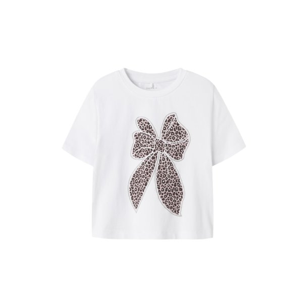 Name It T-shirt SS Mini Leoanja Bright White