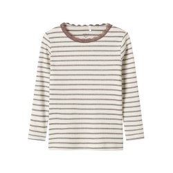 Name It T-shirt LS Mini Nette Slim Top Peppercorn