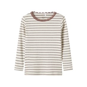 Name It T-shirt LS Mini Nette Slim Top Peppercorn