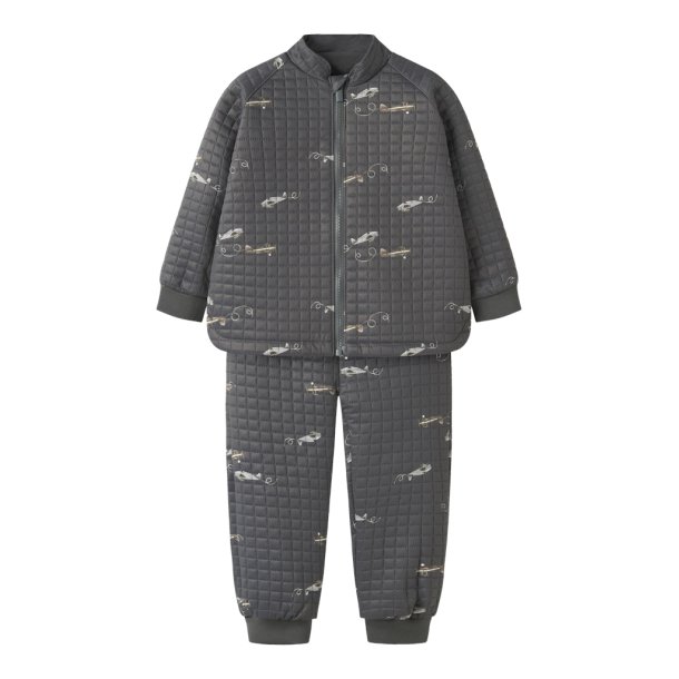 Name It Termost Mini Moon Quilted set AOP Grey Pinstripe