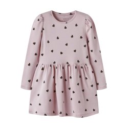 Name It Kjole Mini LS Heart Burnished Lilac
