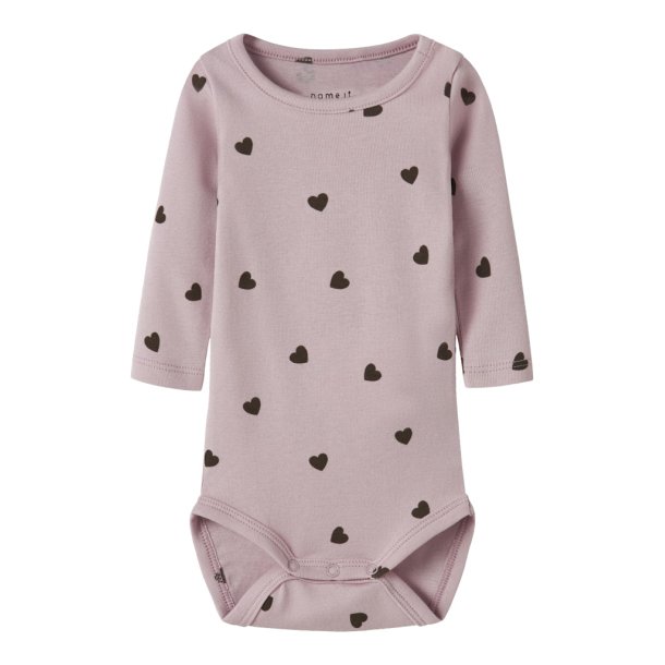 Name It Body LS Heart Burnished Lilac