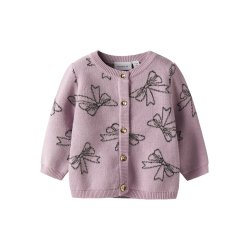 Name It Cardigan Baby LS Strik Bowie Keepsake Lilac