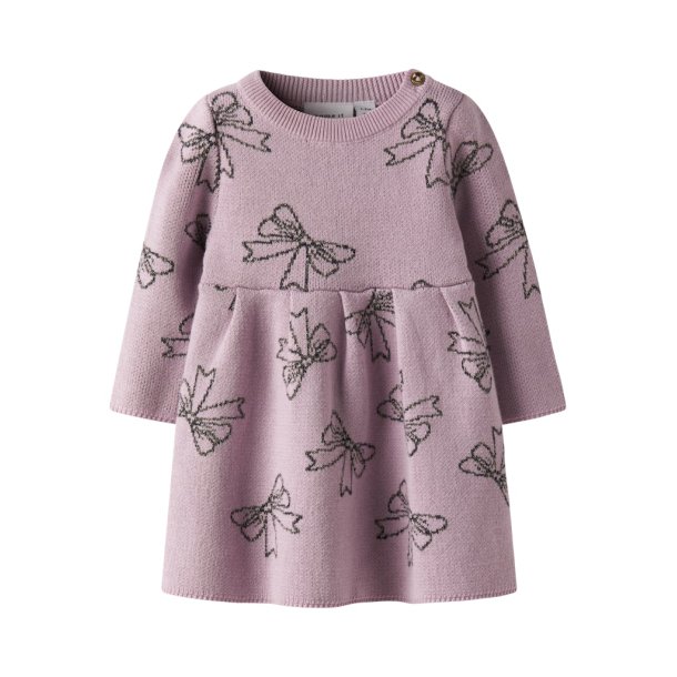 Name It Kjole Baby LS Bowie Strik Keepsake Lilac