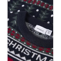 Name It Strik Bluse LS Mini Rastokka Christmas Dark Sapphire