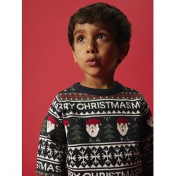 Name It Strik Bluse LS Mini Rastokka Christmas Dark Sapphire