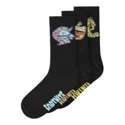 Name It Tennissokker Kids 3-pak Seppe Fortnite Black