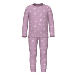 Name It Nattj LS Nightset Butterfly Pink Lavender