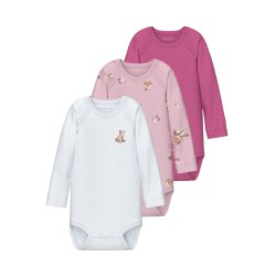 Name It Body 3-pak LS Deer Ibis Rose