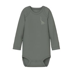Name It Body 3-pak LS Dino Agave Green